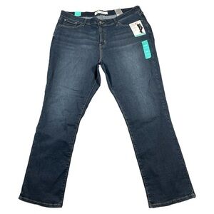 Signature Levi Strauss Women’s Mid Rise Straight Jeans Stretch 24M W37 L32‎ NWT